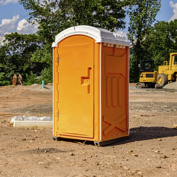 how can i report damages or issues with the portable restrooms during my rental period in Emden